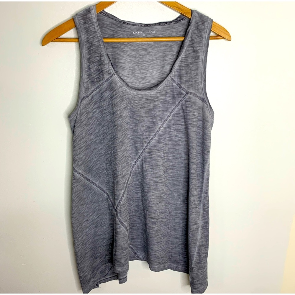 DKNY Jeans Tank Top Gray Y2K Size Medium Grunge Boho